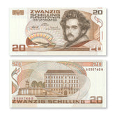 Austria 20 Schilling, 1986, B253a, P148, UNC - Robert's World Money - World Banknotes