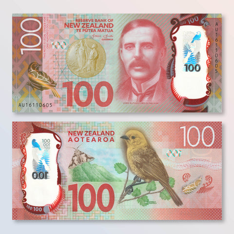 New Zealand 100 Dollars, 2016, B141a, P195, UNC - Robert's World Money - World Banknotes