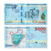 Burundi 5000 Francs, 2018, B239b, P53, UNC - Robert's World Money - World Banknotes