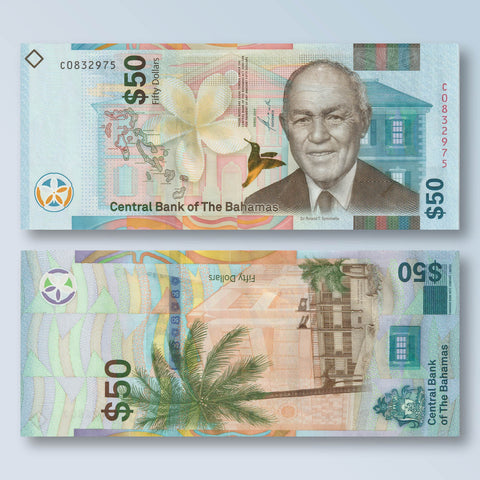 Bahamas 50 Dollars, 2019, B354a, UNC - Robert's World Money - World Banknotes