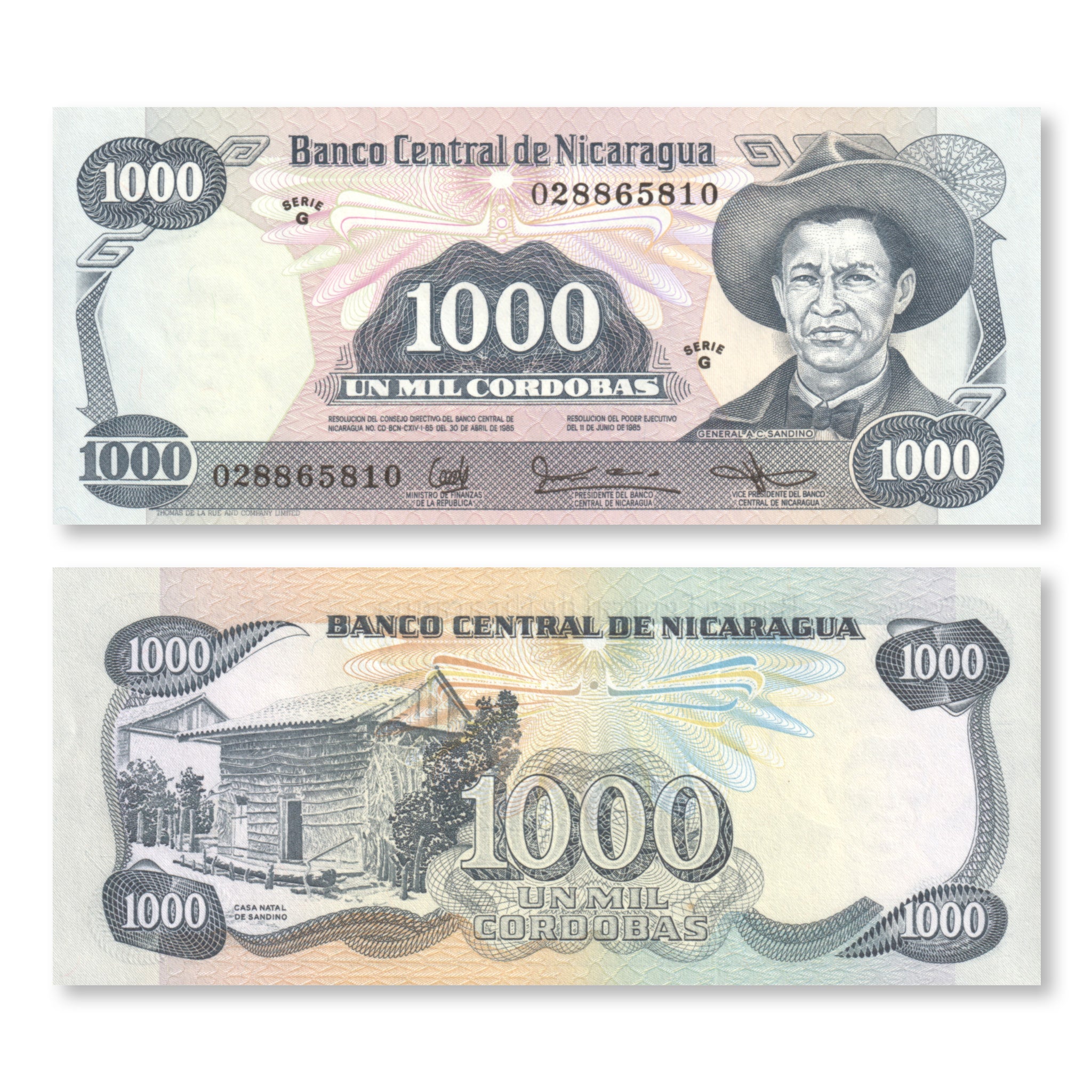 Nicaragua 1000 Córdobas, 1985, B439a, P145a, UNC - Robert's World Money - World Banknotes