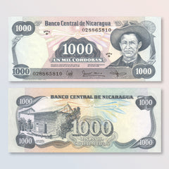 Nicaragua 1000 Córdobas, 1985, B439a, P145a, UNC - Robert's World Money - World Banknotes