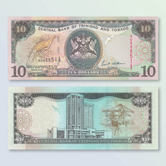 Trinidad & Tobago 10 Dollars, 2002, B218a, P43, UNC - Robert's World Money - World Banknotes