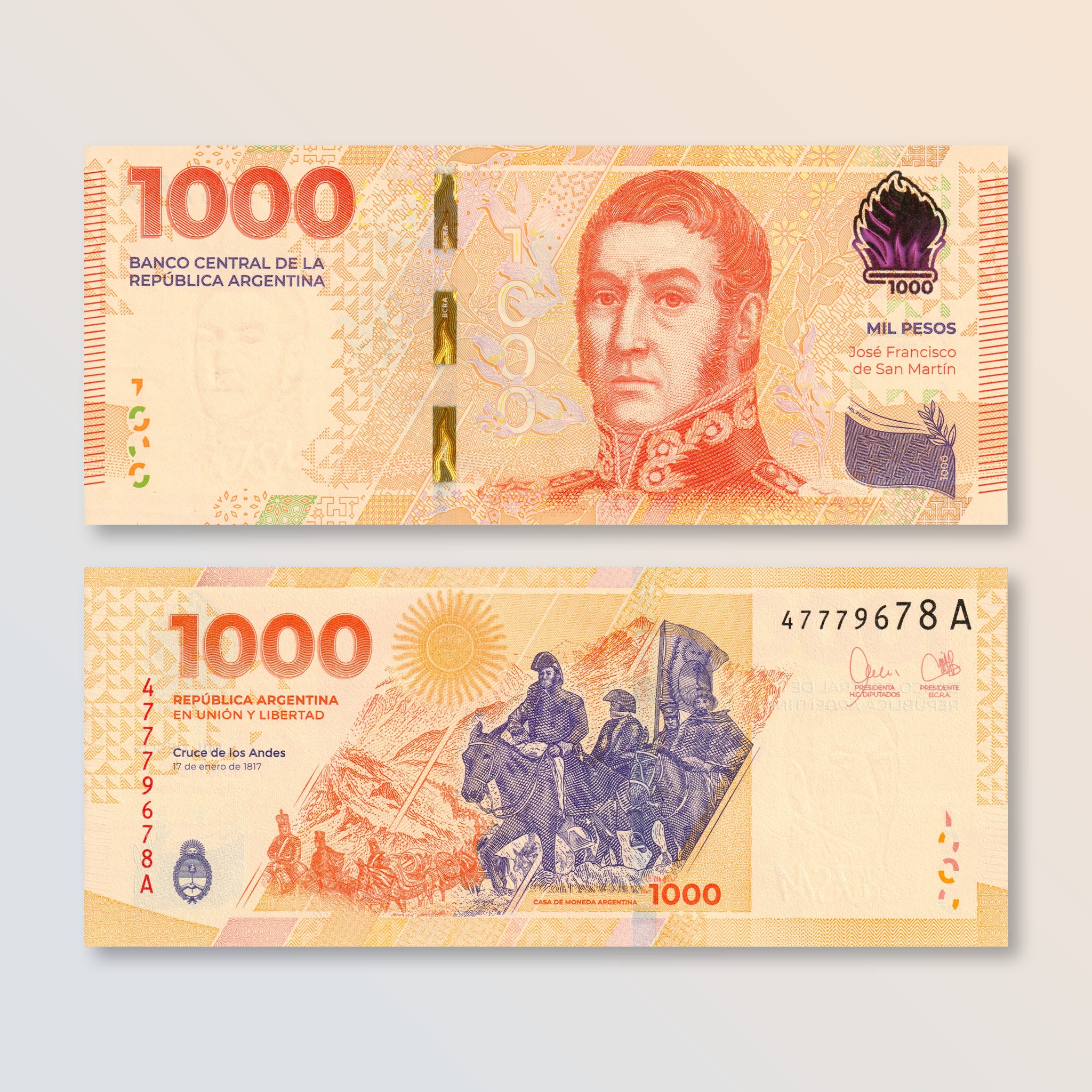 Argentina 1000 Pesos, 2023, B426a, UNC - Robert's World Money - World Banknotes