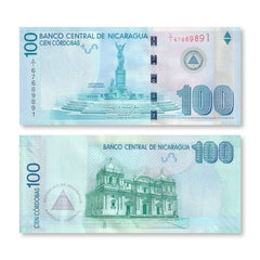 Nicaragua 100 Córdobas, 2007 (2012), Commemorative, B504a, P208, UNC - Robert's World Money - World Banknotes