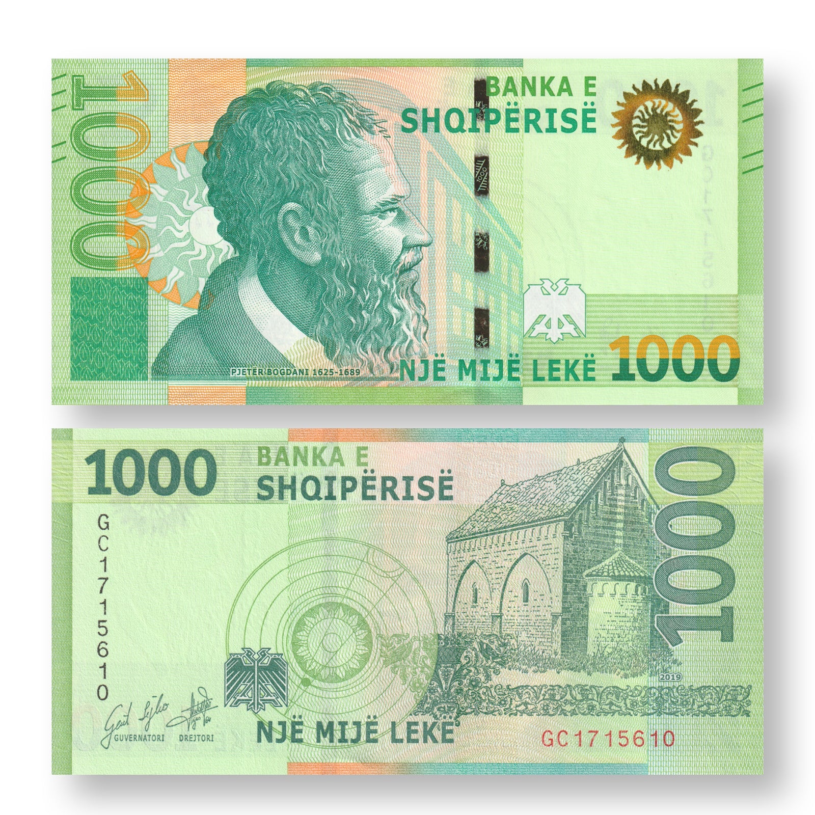 Albania Set: 200–1,000 Leke, 2017–2020, B322-B324, UNC - Robert's World Money - World Banknotes