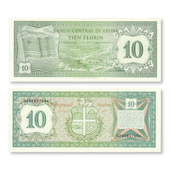 Aruba 10 Florin, 1986, B102a, P2, UNC