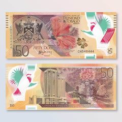 Trinidad & Tobago 50 Dollars, 2015, B235a, P59, UNC - Robert's World Money - World Banknotes