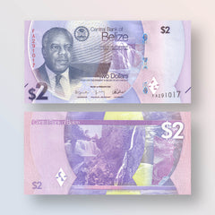 Belize 2 Dollars, 2025, B331a, UNC