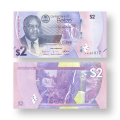 Belize 2 Dollars, 2025, B331a, UNC