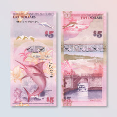 Bermuda 5 Dollars, 2009, Onion Prefix, B231a, P58a, UNC