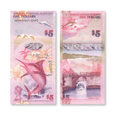 Bermuda 5 Dollars, 2009, Replacement, Low Serial, B231az, P58, UNC