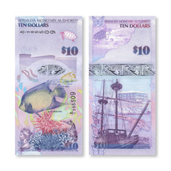 Bermuda 10 Dollars, 2009 (2019), B232b, P59a, UNC