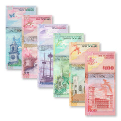 Bermuda Full Set: 2–100 Dollars, 2009, B230–B236, P57–P62, UNC