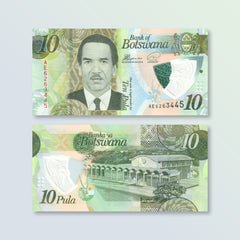 Botswana 10 Pula, 2018, Botswana's first polymer, B129a, P35, UNC