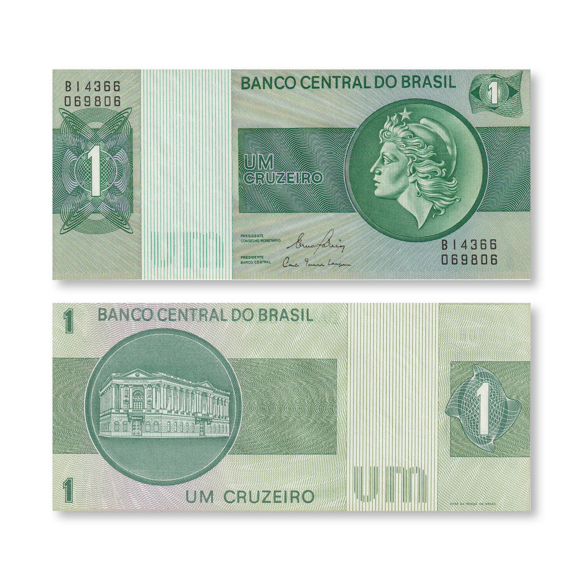 Brazil 1 Cruzeiro, 1980, B812c, P191Ac, UNC - Robert's World Money - World Banknotes