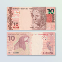 Brazil 10 Reais, 2010 (2019), B876e, P254, UNC