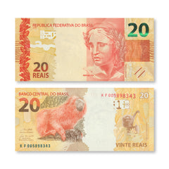 Brazil 20 Reais, 2010 (2019), B877e, P255, UNC