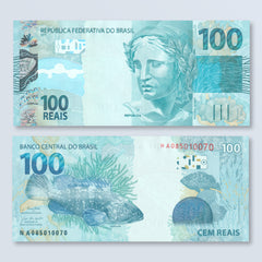 Brazil 100 Reais, 2010 (2019), B879f, P257, UNC