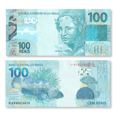 Brazil 100 Reais, 2010 (2019), B879f, P257, UNC