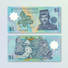 Brunei 1 Dollar, 2007, B122b, P22b, UNC