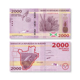 Burundi 2000 Francs, 2015, B238a, P52, UNC