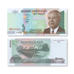 Cambodia 5000 Riels, 2007, B418d, P55d, UNC