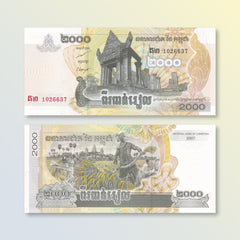 Cambodia 2000 Riels, 2007, B422a, P59a, UNC