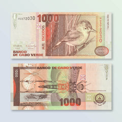 Cape Verde 1000 Escudos, 2002, B211b, P65b, UNC - Robert's World Money - World Banknotes