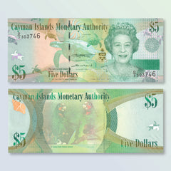 Cayman Islands 5 Dollars, 2018, B219c, P39c, UNC