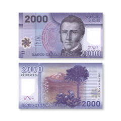 Chile 2000 Pesos, 2021, B297g, P162, UNC