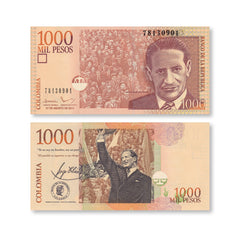 Colombia 1000 Pesos, 2014, B986q, P456q, UNC - Robert's World Money - World Banknotes