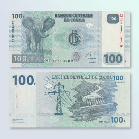 Congo Democratic Republic 100 Francs, 2013, B320c, P98b, UNC - Robert's World Money - World Banknotes