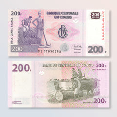 Congo Democratic Republic 200 Francs, 2022, B321e, P99, UNC