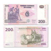 Congo Democratic Republic 200 Francs, 2022, B321e, P99, UNC