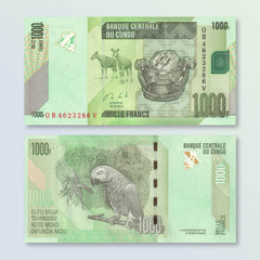 Congo Democratic Republic 1000 Francs, 2013, B323b, P101, UNC - Robert's World Money - World Banknotes