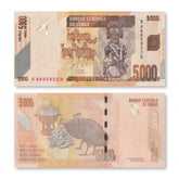 Congo Democratic Republic 5000 Francs, 2020, B324c, P102, UNC - Robert's World Money - World Banknotes