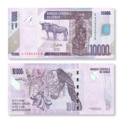 Congo Democratic Republic 10000 Francs, 2022, B325d, P103, UNC