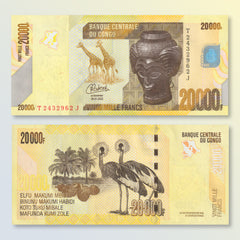Congo Democratic Republic 20,000 Francs, 2022, B326d, P104, UNC