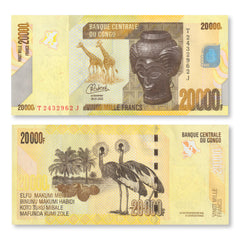 Congo Democratic Republic 20,000 Francs, 2022, B326d, P104, UNC