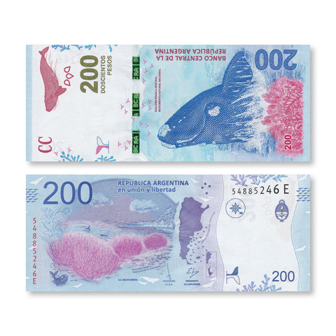 Argentina 200 Pesos, 2016, B420a, P364a, UNC - Robert's World Money - World Banknotes