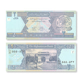 Afghanistan 2 Afghanis, 2002, B349a, P65a, UNC - Robert's World Money - World Banknotes