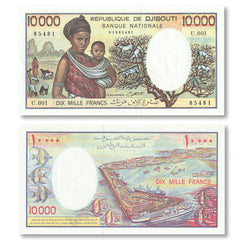 Djibouti 10,000 Francs, 1984, B104b, P39b, UNC