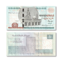 Egypt 5 Pounds, 2024, B336d, P72, UNC