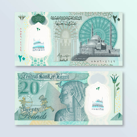 Egypt 20 Pounds, 2023, B344a, UNC - Robert's World Money - World Banknotes