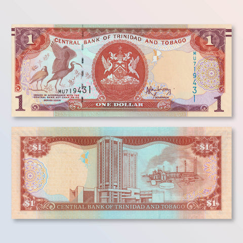 Trinidad & Tobago 1 Dollar, 2006 (2013), B228a, P46A, UNC - Robert's World Money - World Banknotes