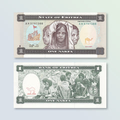 Eritrea 1 Nakfa, 1997, First Eritrean Issue, B101a, P1, UNC
