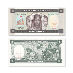 Eritrea 1 Nakfa, 1997, First Eritrean Issue, B101a, P1, UNC