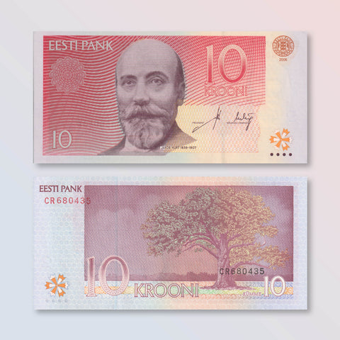 Estonia 10 Krooni, 2006, B228a, P86a, UNC - Robert's World Money - World Banknotes