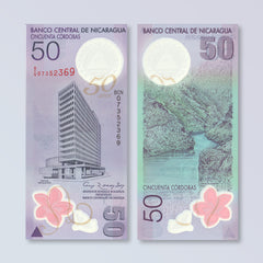 Nicaragua 50 Córdobas, 2009, B503a, P207a, UNC - Robert's World Money - World Banknotes